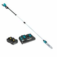 MAKITA Battery-Powered Pole Saw Kit: 10 in Blade Lg, 9 ft to 13 ft Reach, 5.0 Ah, 36 V (MPN XAU02PTB). Key specifications — attr977593: Telescoping Pole Saw; attr988039: XAU02PTB; attr977546: 5.0 Ah; attr1030094: Yes.