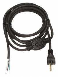 APPROVED VENDOR Power Cord: 12 ft Lg, 3/18, 5-15P Plug, Bare Wire Receptacle, SJO, Rubber, 125V AC (MPN 1TNB3). Key specifications — attr1326987: APPROVED VENDOR; attr1326973: Rubber.