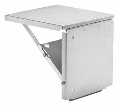 HOFFMAN Folding Shelf: Support Laptop and Other Equipment During Maint/Inspection, Stainless Steel (MPN ACSHELF1818SS). Key specifications — Finish: Brushed; Brand: HOFFMAN; Accessory Type: Folding Shelf; Application: Support Laptop and Other Equipment During Maintenance/Inspection; Features: It Automatically Locks in the Horizontal Position When Raised When Not in Use; Material: Stainless Steel.