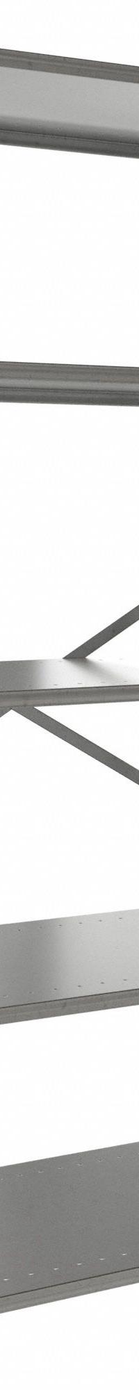 HALLOWELL Metal Shelving: Standalone, Medium-Duty, 48 in x 24 in, 84 in Overall Ht, 5 Shelves (MPN F4710-24HG). Key specifications — Frame Material: Steel; Shelving Material: Steel; Assembled: Unassembled; Color: Gray; Brand: HALLOWELL.