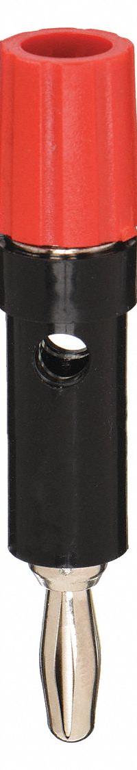 Binding Post: 1 1/2 in Lg, Brass, Polycarbonate, 2,500 V Max Volt, 15 A Max Current, Red (MPN 2894-2). Key specifications — Contact Material: Brass; Body Material: Brass; Brand: POMONA; Color: Red.