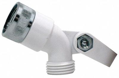 SPEAKMAN Showerhead Adapter with Hoop: Plastic, Polished Chrome Finish - Flexible Hose Adapters for Handheld Showerheads