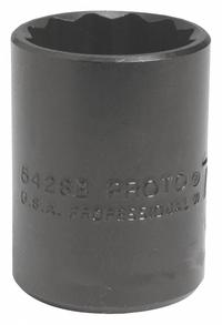 PROTO Socket: SAE, 1/2 in Drive Size, 13/16 in Socket Size, 12-Point, Std, Black Oxide, Socket (MPN J5426B). Key specifications — attr1204417: PROTO; attr1204392: Black Oxide.