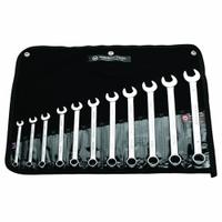 WRIGHT Wrench Set: Steel, Satin, 11 Tools, 11 Range of Head Sizes, 15° Head Offset Angle, Std (MPN 711). Key specifications — attr309520: Satin; attr309519: Steel; attr309509: 11; attr324929: WRIGHT; attr309512: Tool Roll; attr309522: No; attr309533: Yes.