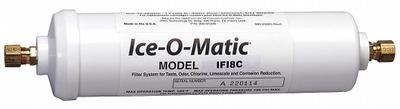 ICE-O-MATIC Inline Water Filter: 10 micron, 0.5 gpm, 2 1/2 in Overall Ht - Inline Ice Machine & Refrigerator Water Filters