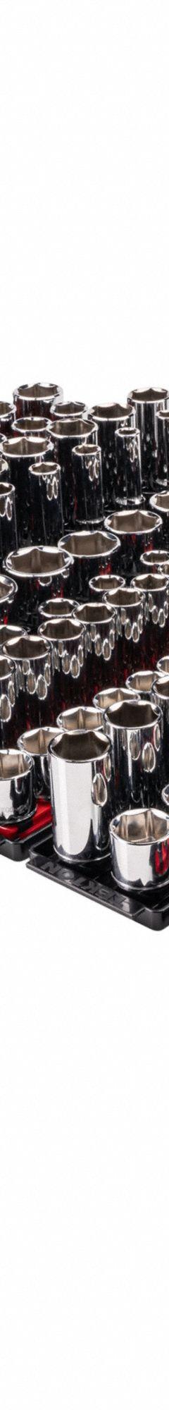 TEKTON Socket Set: 1/4 in, 3/8 in, 1/2 in Drive, 214 Piece, 6-Point, Metric/SAE (MPN SHD99202). Key specifications — attr1224269: 1/4 in, 3/8 in, 1/2 in; attr1204685: Not Tether Capable; attr1227399: 6-Point Standard and Deep Socket Set; attr1204650: 5/32 in to 1-1/2 in; attr1204673: Socket Bits Not Included; attr1204688: TEKTON; attr1224230: Friction; attr1224354: No Thin Wall.