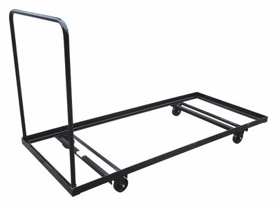 APPROVED VENDOR Table Cart: 700 lb, 74 in L x 31 in W x 43 in H, (2) Rigid/(2) Swivel - Horizontal Carts for Rectangular Tables