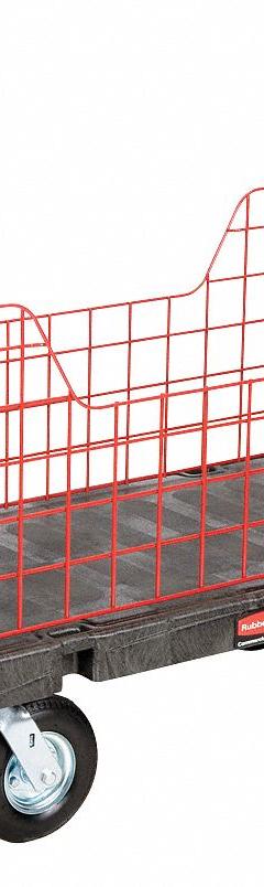 RUBBERMAID COMMERCIAL PRODUCTS Platform Truck: 2,000 lb, Black, Plastic, (2) Rigid/(2) Swivel (MPN FG448600BLA). Key specifications — Color: Black; Caster/Wheel Configuration: (2) Rigid; Brand: RUBBERMAID COMMERCIAL PRODUCTS.