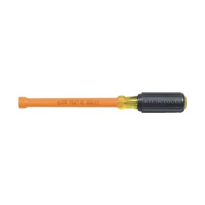 KLEIN TOOLS Hollow Round Shank Nut Driver: Straight, SAE, Without Magnetized Tip, Std - Insulated Nut Drivers