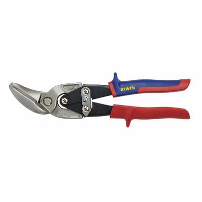 IRWIN Offset Snip: Straight, 9 1/2 in Overall Lg, 1 1/4 in Cutting Lg, Steel - Offset General Purpose Metal Snips