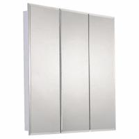KETCHAM Medicine Cabinet: Square, Glass, 24 in Overall Ht, 24 in Overall Wd, 4 3/4 in Overall Dp (MPN SM-2424BV). Key specifications — Brand: KETCHAM; Material: Stainless Steel; Mirror Edge Style: Beveled Edge.