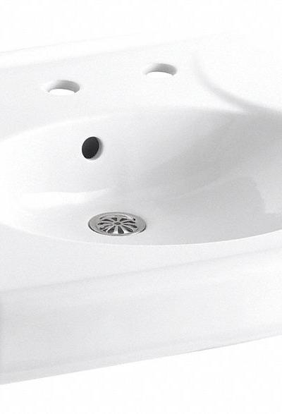 KOHLER Bathroom Sink: Brenham™ - One-Station Wall-Mounted Bathroom Sinks without Faucets