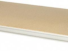 HALLOWELL Bulk Rack Shelf: 96 in x 36 in x 3 1/8 in, 14 ga Beams, Particleboard (MPN HBRL9636P-PL). Key specifications — Decking Material: Particleboard; Frame Finish: Powder Coated; Frame Material: Steel; Color: Light Gray; Includes: (2) Beams; Brand: HALLOWELL.