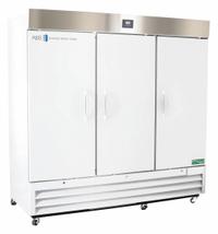 AMERICAN BIOTECH SUPPLY Lab Refrigerator: 72 cu ft, Upright, 1°C to 10°C, 34 in Overall Dp, 3 Doors (MPN ABT-HC-72S). Key specifications — Door Opening Style: Right; Color: White; Alarm Type: Temperature; Manufacturer Part Number: ABT-HC-72S; Brand: AMERICAN BIOTECH SUPPLY; Product Type: Lab Refrigerator; Door Type: Swing Solid; Refrigerant Type: R-290.