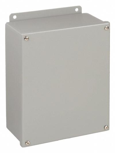 WIEGMANN Enclosure: Steel, 14 in x 12 in x 6 in, NEMA 12/13, Solid Cover - Steel Dust-Tight Enclosures