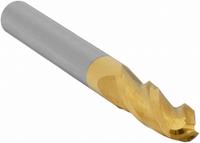 APPROVED VENDOR Ball End Mill: Carbide, TiN Coated, 3 Flute, 1/8" Mill Dia, 1/2" LOC, 1-1/2" OAL (MPN 222-001071)