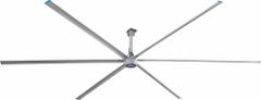 PATTERSON Ceiling Fan: 420,000 cfm Airflow, 24 ft Blade Dia, Variable Speeds, 460V AC, Three Phase (MPN V24B-460). Key specifications — Voltage: 460V AC; Light Kit: No; Series: V; Number of Speeds: Variable; Phase: Three; Current: 11/7.5 A; Brand: PATTERSON.
