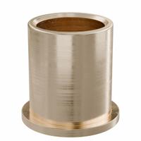 Flanged Sleeve Bearing: Bronze, SAE 841, 1 in Bore, 1 1/4 in OD, 1 1/2 in Lg, -35°F to 300°F, 10 PK (MPN FF1213-04B). Key specifications — System of Measurement: Inch; Material Grade: SAE 841; Flange Type: Flanged; Brand: OILITE.