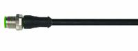 Cordset: M12 Male Straight X Bare Wire, 5 Pins, Black, PUR, 0.6 m Cable Lg, 4 A Max Current (A) (MPN 7000-12041-6350060). Key specifications — Cable Jacket Color: Black; End 1 Gender: Male; End 1 Mounting Orientation: Straight; End 2 Connection Type: Bare Wire; IP Rating: IP66K; Brand: MURRELEKTRONIK; Wire Size: 22 AWG; Cable Jacket Material: PUR.