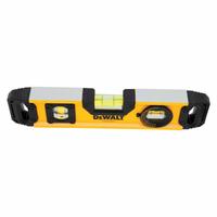 DEWALT Torpedo Level: Level, Plumb & 45° Angle, Torpedo, 9 in Overall Lg, Top & Side Read, Aluminum (MPN DWHT43003). Key specifications — attr934734: DWHT43003; attr934735: DEWALT; attr939796: Acrylic; attr939781: Rare Earth; attr983962: Aluminum; attr939959: Top & Side Read.