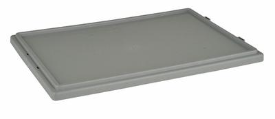 QUANTUM STORAGE SYSTEMS Lid: 26 5/8 in x 18 1/4 in, Gray, FDA Compliant, 9CCL5 - Lids for Standard Stacking & Nesting Totes
