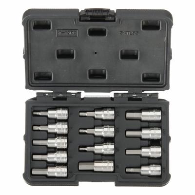 WESTWARD Socket Bit Set: 1 - 25 Pieces, 3/8 in Drive Size, 13 Pieces - Hex Bit Socket Sets
