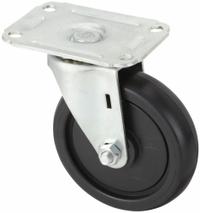 APPROVED VENDOR Plate Caster: Swivel, No Brake, Polyolefin, 4 in Wheel Dia, 1 in Wheel Wd, Plain (MPN 1UHP9). Key specifications — Wheel Bearing Type: Plain; Wheel/Tread Color: Black; Brand: APPROVED VENDOR; Caster Type: Swivel.