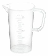 APPROVED VENDOR Beaker: Tall Form with Handle, Printed Graduation, Polypropylene, Clear, 250 mL (MPN 326485-0250). Key specifications — attr1370319: Clear; attr1370337: Printed; attr1370306: Colorless; attr1370307: APPROVED VENDOR; attr1370311: Beaker; attr1370320: Yes.