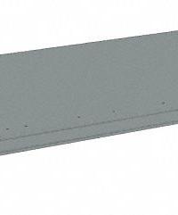 TENNSCO Shelf: 48 in x 24 in, 450 lb Load Capacity, Steel, 22 ga Decking, Gray, Shelf (MPN ZMS-4824). Key specifications — attr7875: Steel; attr7906: (4) Shelf Clips; attr17410: Powder Coated; attr17412: Single Straight; attr17414: Gray; attr17415: Steel; attr37831: TENNSCO; attr37833: Powder Coated.