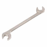 TEKTON Open End Wrench: Chromium Molybdenum Steel, Satin, 10 mm Head Size, 5 in Overall Lg, Offset (MPN WAE84210). Key specifications — attr309776: No; attr309781: Satin; attr309780: Chromium Molybdenum Steel; attr324939: TEKTON.