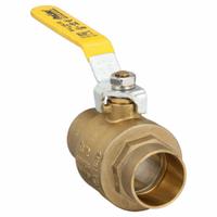 APPROVED VENDOR Manual Two-Way Ball Valve: 1 1/2 in, Brass, Straight, Sweat x Sweat, Two-Piece (MPN 107-847NL). Key specifications — Brand: APPROVED VENDOR; Handle: Lever.