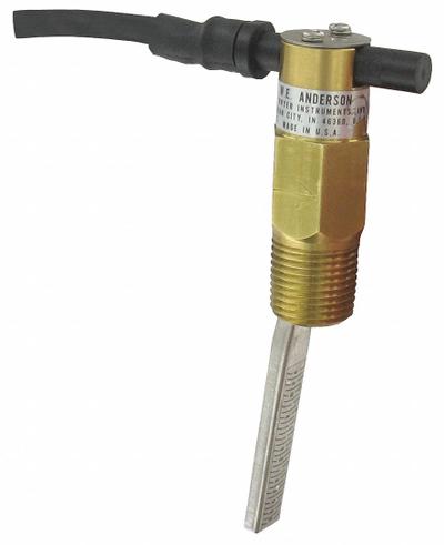 Dwyer Liquid Flow Switch: Paddle, 1/2 in/2 in For Pipe Size, Brass, 1/2 in NPT - Insertion-Style Switches for Liquids