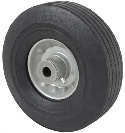 APPROVED VENDOR Solid Wheel: 8 in Wheel Dia., 3 3/8 in Wheel Wd, Rubber, 350 lb Load Capacity - Flat-Free Solid Rubber Wheels