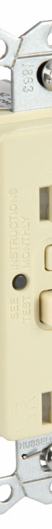 HUBBELL GFCI Receptacle: Duplex, 5-20, Ivory, GFCI, 125V AC, 20 A, 2 Pole / 3 Wire (MPN GFRTW20I)