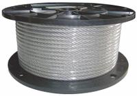 APPROVED VENDOR Wire Rope: Vinyl, Galvanized Steel, 7 x 19, 1,400 lb Working Load Limit, Silver (MPN 33RF84). Key specifications — End Type: Plain; Brand: APPROVED VENDOR.