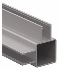 Double-Flanged Square Tube Profile: 1 in x 1 in, 4 ft Lg, 2 Open Slots, Aluminum, 5/16 in Slot Wd (MPN 13FT9030-48). Key specifications — Series: 13 Series; Product Type: Double-Flanged Tube Profile; Material: Aluminum; System of Measurement: Inch; Framing Type: Press-Fit; Manufacturer Part Number: 13FT9030-48; Brand: FAZTEK; Finish: Anodized.