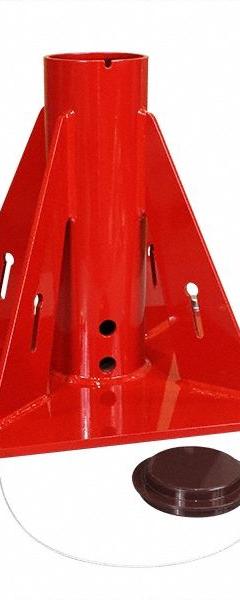 THERN Mounting Bases for Davit Cranes: Pedestal, Steel, For 5.56 in Mast Dia (MPN 5BP20). Key specifications — Brand: THERN; Material: Steel.