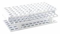 Tube Rack: 2 3/8 in Overall Wd, 8 in Overall Ht, 4 1/8 in Overall Lg, POM, White, (72) Wells (MPN HS27511A). Key specifications — Material: POM; Mounting Location: Benchtop; Color: White; Product Type: Test Tube Rack; Total Holding Capacity: (72) Wells; Brand: HEATHROW SCIENTIFIC.