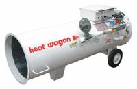 HEAT WAGON Portable Gas Torpedo Heater: 950,000 BtuH Heating Capacity Output, Natural Gas/Propane (MPN 950H). Key specifications — Brand: HEAT WAGON; Key Features: Thermostat; Overall Dimensions - H x W x D: 39 in x 30-1/2 in x 73 in.