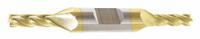 APPROVED VENDOR Square End Mill: Carbide, TiN Coated, Double End, 4 Flute, 1/4" Mill Dia, 5/8" LOC (MPN 239-001041)