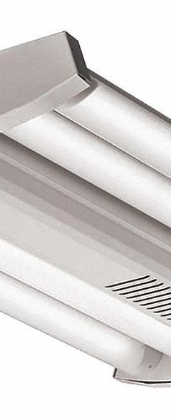 LITHONIA LIGHTING LED High Bay: 25 5/8 in Lg, 18,297 lm, 5000K, 12 ft – 30 ft Mounting Ht, 106 W (MPN IBG 18L MVOLT 5K). Key specifications — attr1260469: 120 to 277V AC; attr1260477: (4) Lamp T5HO; attr1260467: LITHONIA LIGHTING; attr1260503: 5000K.