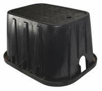 NDS Meter Box: Polyolefin, Rectangular, 12 in Overall Ht, 15 3/4 in Overall Wd, 19 in Overall Lg (MPN D1200-DITR). Key specifications — Brand: NDS; Material: Polyolefin; Color: Black.