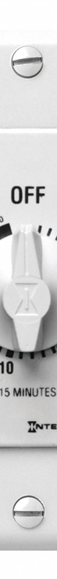 INTERMATIC Spring-Wound Timer: 15 min Max, SPST, 277V AC, No Wall Plate Included, White (MPN FD15MHW). Key specifications — Brand: INTERMATIC; Includes Hold: Hold Included.