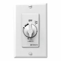 INTERMATIC Spring-Wound Timer: 15 min Max, SPST, 277V AC, No Wall Plate Included, White (MPN FD15MHW). Key specifications — Brand: INTERMATIC; Includes Hold: Hold Included.