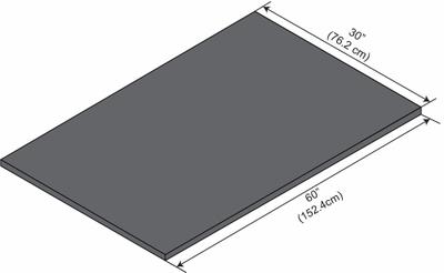 INSTOCK Work Surfaces: 5 ft Overall Lg, 30 in Overall Wd, 1 in Countertop Thick - Phenolic Lab Furniture Work Surfaces