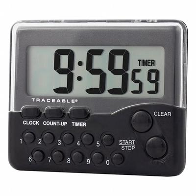 TRACEABLE Digital Timer: 1 in x 2 1/2 in x 3 in, 1 in Overall Dp, 2 1/2 in Overall Ht - Digital Timers