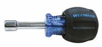 WESTWARD Solid Round Shank Nut Driver: Straight, SAE, Without Magnetized Tip, Std, 1/4 in Tip Size (MPN 10J251). Key specifications — attr1214485: Round; attr1214505: WESTWARD.