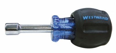 WESTWARD Solid Round Shank Nut Driver: Straight, SAE, Without Magnetized Tip, Std - Standard Nut Drivers