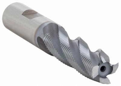 OSG Roughing End Mill: Cobalt, TiCN Coated, 4 Flute, Fine Pitch, 1/2" Mill Dia - General Purpose Cobalt Roughing End Mills