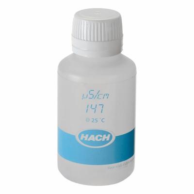 HACH Conductivity Standard Solution: 125 mL Volume, Liquid, 0.001 M (KCl)/147 µS/cm - Conductivity Standards